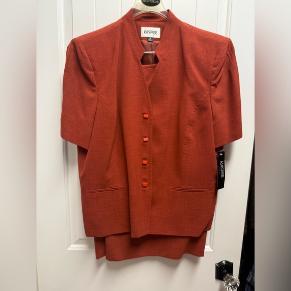 Kasper Dresses & Skirts - Women's Kasper Short-Sleeve Rust-Colored Skirt Suit Size 18 New With Tags